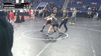 132 lbs Consi Of 8 #1 - Jayden Franco, Whittier vs Aedyn Mennell, Woburn