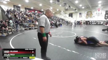 120 lbs Cons. Round 1 - Dylan Field, Littlerock vs Angel Villegas, Ontario