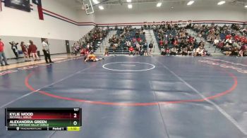 107 lbs Round 2 - Kylie Wood, Rockwall (Girls) vs Alexandria Green, Comal Smithson Valley (Girls)