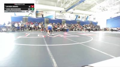 175 lbs 5th Place Match - Jayden Amaro, Dodge City vs Josh Brookshire, Junction City