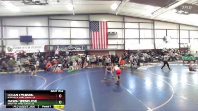 95 lbs Champ. Round 1 - Mason Spendlove, Brighton Wrestling Club vs Logan Emerson, Northside Wrestling Club