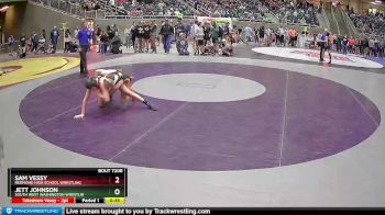 120 lbs Cons. Round 4 - Sam Vessy, Redmond High School Wrestling vs Jett Johnson, South West Washington Wrestlin