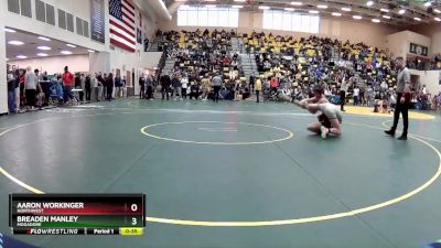 120 lbs Cons. Round 3 - Breaden Manley, MOGADORE vs Aaron Workinger, NORTHWEST