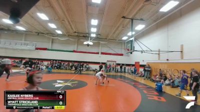 77 lbs Champ. Round 1 - Kaislee Nyberg, Greybull Basin Athletic Club vs Wyatt Strickland, Thermopolis Wrestling Club