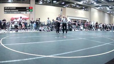 116 lbs Quarterfinal - Leilah Saremi, Southwest Stallions WC vs Natalie Ferraris, Elite WC Hawaii