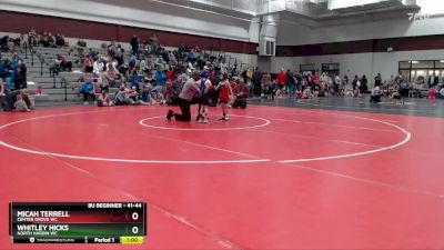 41-44 lbs Quarterfinal - Micah Terrell, Center Grove WC vs Whitley Hicks, North Hardin WC