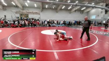 120 lbs Champ. Round 2 - Jullian Marquez, Platte Valley vs Richard Carrier, Regis Jesuit