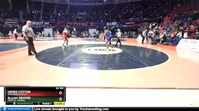 2A 160 lbs Cons. Round 1 - Elijah Grayer, Crete (C.-Monee) vs James Cotton, Jacksonville (H.S.)