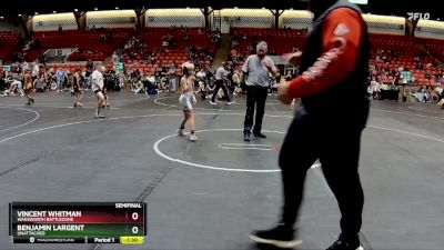 64-68 lbs Semifinal - Vincent Whitman, Wadsworth Battlezone vs Benjamin Largent, Unattached