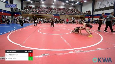 115 lbs Quarterfinal - Sophie Proctor, Henryetta Knights Wrestling Club vs Addison Willis, Wagoner Takedown Club