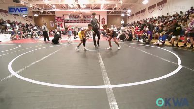 90 lbs Consi Of 4 - Cannon Hughes, Verdigris Youth Wrestling vs Kody Perry, Vian Wrestling Club