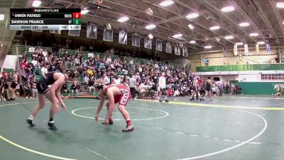 144 lbs Champ. Round 3 - Owen Patrizi, Mohawk vs Dawson France, Kettering Fairmont
