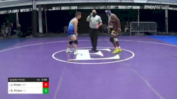 220 lbs Quarterfinal - Jayshon Hines, North Babylon HS vs Nino Prisco, Fox Lane