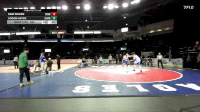 285 lbs Cons. Round 3 - Logan Hayes, Graham-Kapowsin vs Sam Wilkes, Issaquah
