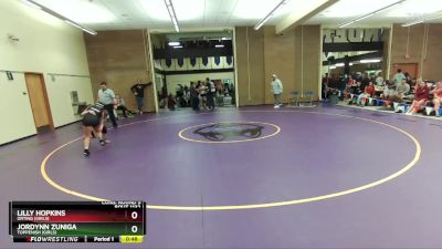 115lbs Cons. Round 5 - Lilly Hopkins, Orting (Girls) vs Jordynn Zuniga, Toppenish (Girls)