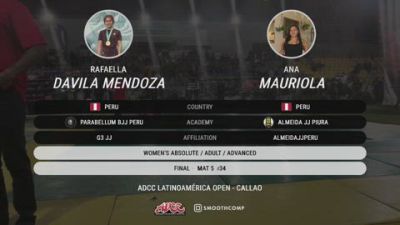 Ana Mauriola vs Rafaella Davila 2026 ADCC Callao Open