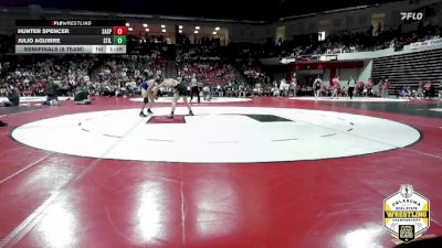 138 lbs Semifinals (8 Team) - Hunter Spencer, SAND SPRINGS vs Julio Aguirre, STILLWATER