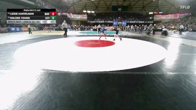 Girls 2A 100 lbs Cons. Round 2 - Lizzie Hantelman, Marysville Pilchuck (Girls) vs Khloee Young, Eatonville (Girls)