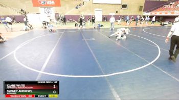 145 lbs Champ. Round 2 - Sydney Andrews, Wisconsin vs Clare Waite, Team Idaho Wrestling Club