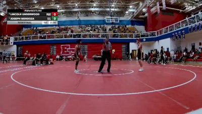 120 lbs Semifinal - Joseph Mendoza, Benton Central vs Lincoln Underwood, Portage