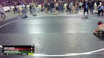 77 lbs Semifinal - Jordan Williams, Black Fox Wrestling Academy vs Jayce Bever, Bear Cave Wrestling Club