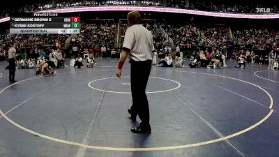 4A 165 lbs Quarterfinal - Kyser Kostoff, William Amos Hough High School vs Germaine Brown II, Grimsley Senior High School