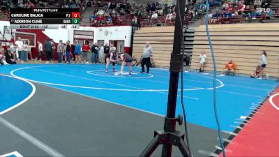 125 lbs Champ. Round 2 - Addison Cline, Western Wrestling Club vs Caroline Balica, Plymouth