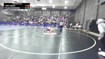 175 lbs Cons. Round 3 - Uriel Vargas, Tulare Union vs Rylan Chittaphong, Edison