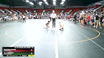65 lbs Quarterfinal - Bayden Evans, Machine Shed vs Rj Cabrera, Art In Motion