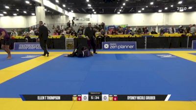 Sydney Nicole Gruber vs Ellen T Thompson 2025 World IBJJF Jiu-Jitsu No-Gi Championship