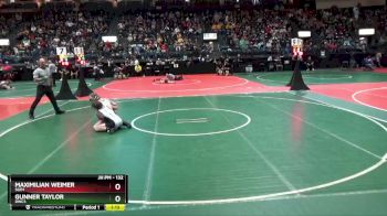 132 lbs Quarterfinal - Maximilian Weimer, SGO1 vs Gunner Taylor, DWC3