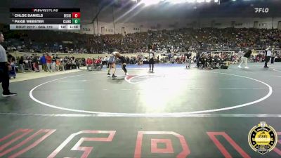 G6A-170 lbs Quarterfinal - Chloe Daniels, Del City-Girls vs Paige Webster, Claremore-Girls