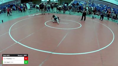 14U Boys - 80 lbs Cons. Round 4 - Zayne Flaskey, Pinnacle Wrestling Club vs Brennan Hart, Team Donahoe Wrestling Club