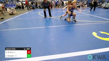 61 lbs Quarterfinal - Kapri Bruens, Carl Albert vs Jax Soergel, Choctaw Ironman Youth Wrestling