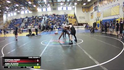 165 lbs Cons. Round 4 - Stephan Perry, Heritage Panthers vs Aden Eliason, Lake Mary Militia WC