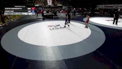 74 lbs Cons. Round 2 - Austin DiBenedetto, Swamp Monsters Wrestling Club vs Aiden Fine, LAWC