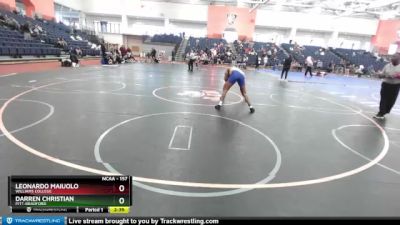 157 lbs Cons. Round 2 - Leonardo Maiuolo, Williams College vs Darren Christian, Pitt-Bradford