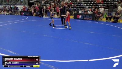 63 lbs Quarterfinal - Bennett Dawson, OK vs Brady Jacobs, MI