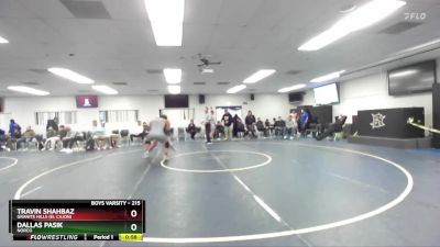 215 lbs Cons. Round 3 - Travin Shahbaz, Granite Hills (El Cajon) vs Dallas Pasik, Norco