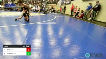 52 lbs Round Of 16 - Franciso Lopez, OKC Saints Wrestling vs Kolt Lovelace, Clinton Youth Wrestling