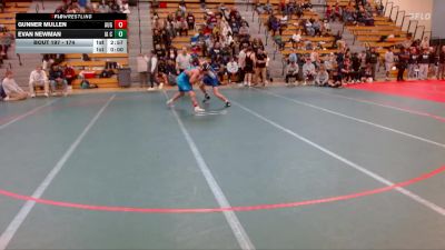 174 lbs Champ. Round 2 - Gunner Mullen, Augustana vs Evan Newman, Iowa Central Community College
