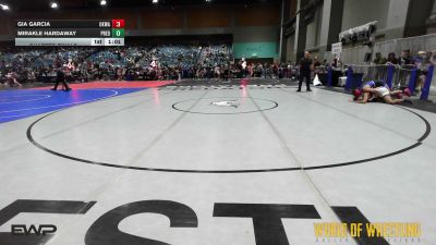 150 lbs Quarterfinal - Gia Garcia, OKWA vs Mirakle Hardaway, Predators Wrestling Club