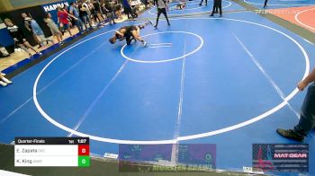 132 lbs Quarterfinal - Emiliano Zapata, OKC Saints Wrestling vs Kyler King, Unaffiliated