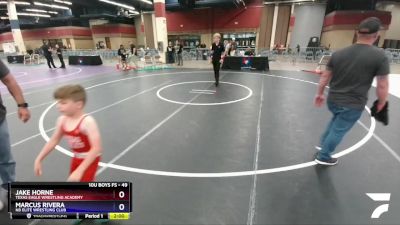 49 lbs Round 3 - Jake Horne, Texas Eagle Wrestling Academy vs Marcus Rivera, NB Elite Wrestling Club