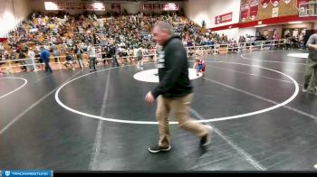 91 lbs Champ. Round 2 - Giffin Mortensen, Cody Middle School vs Jordan Hanson, Riverton Middle School