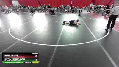 75-82 lbs Round 2 - Kiptyn Pronschinske, LaCrosse Area Wrestlers vs Ryker Casper, Holmen Viking Wrestling Club