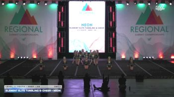 Element Elite Tumbling & Cheer - Neon [2026 L1.1 Youth - PREP - D2 DAY 1] 2026 The Midwest Regional Summit