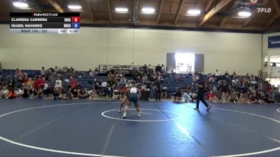 124 lbs Quarterfinal - Clarissa Cabrera, Simpson University (CA) vs Isabel Navarro, Menlo College