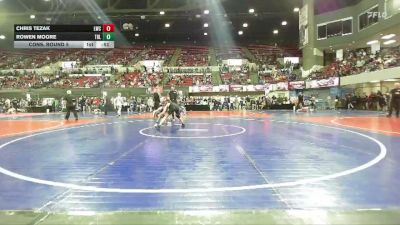 90 lbs Cons. Round 5 - Chris Tezak, Lockwood Wrestling Club vs Rowen Moore, Team Real Life