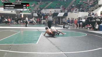 7A 144 lbs Quarterfinal - Asher Wiram, Hewitt-Trussville vs Luke Covan, Grissom Hs